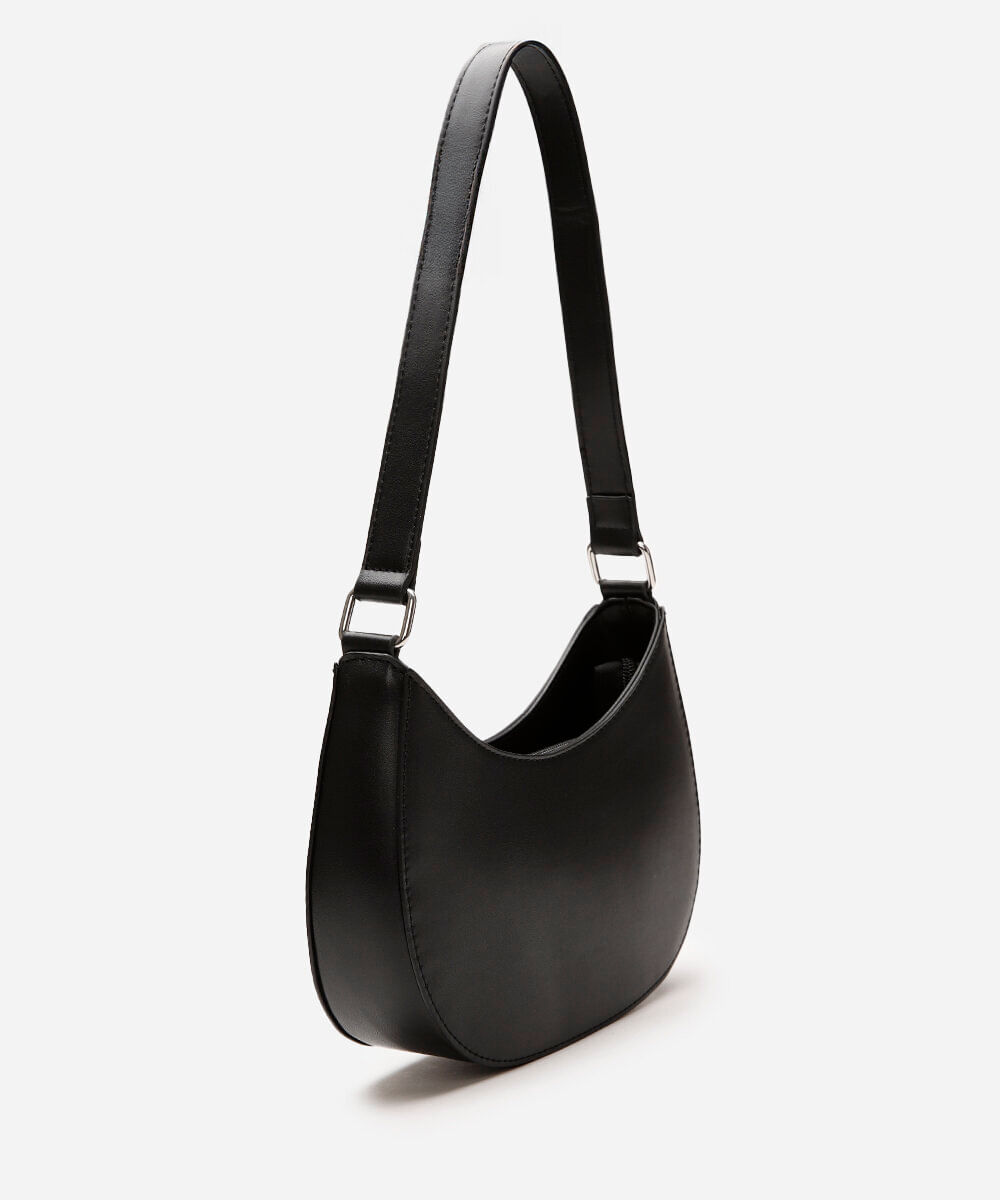 bolsa baguete lisa preto
