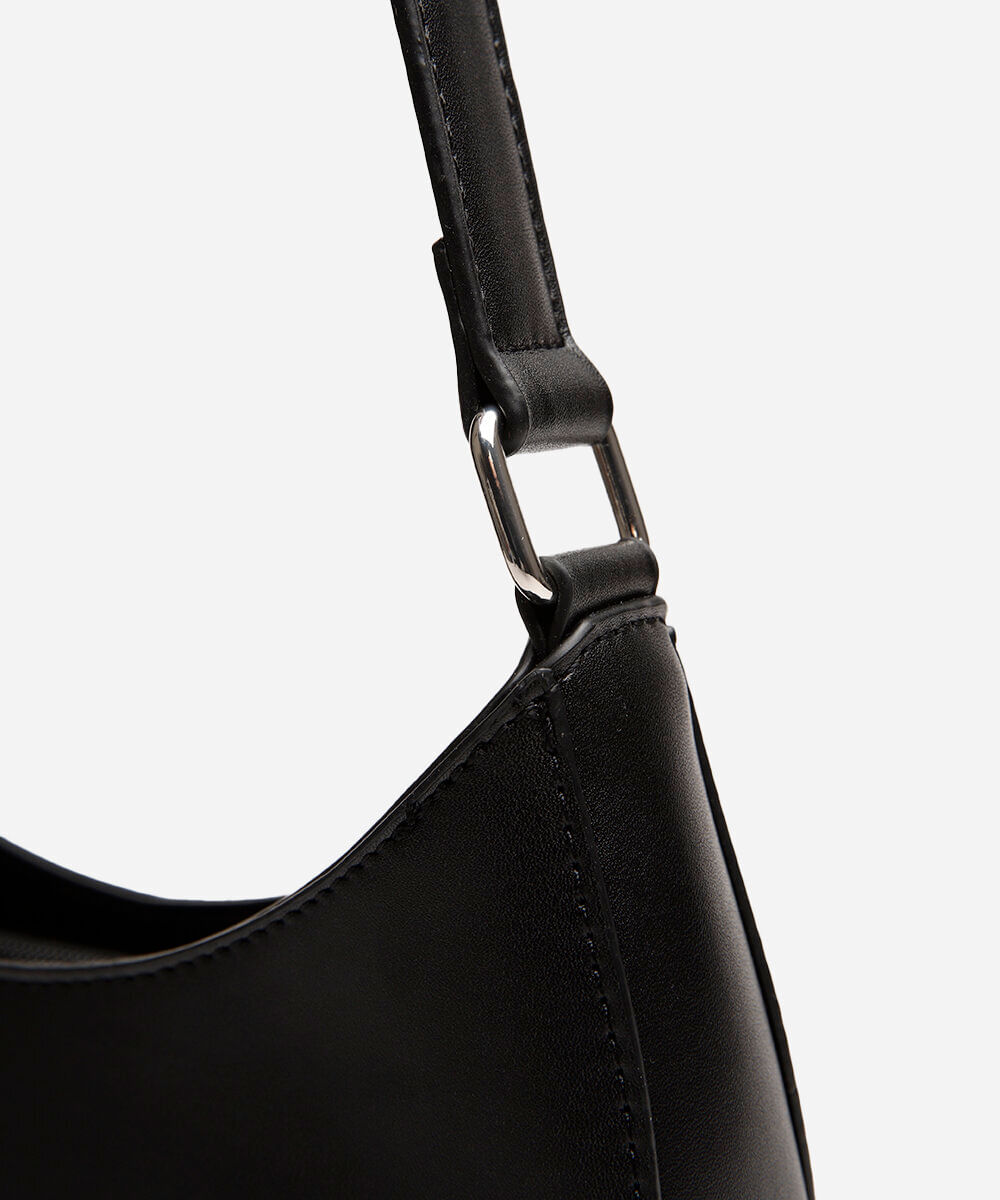 bolsa baguete lisa preto