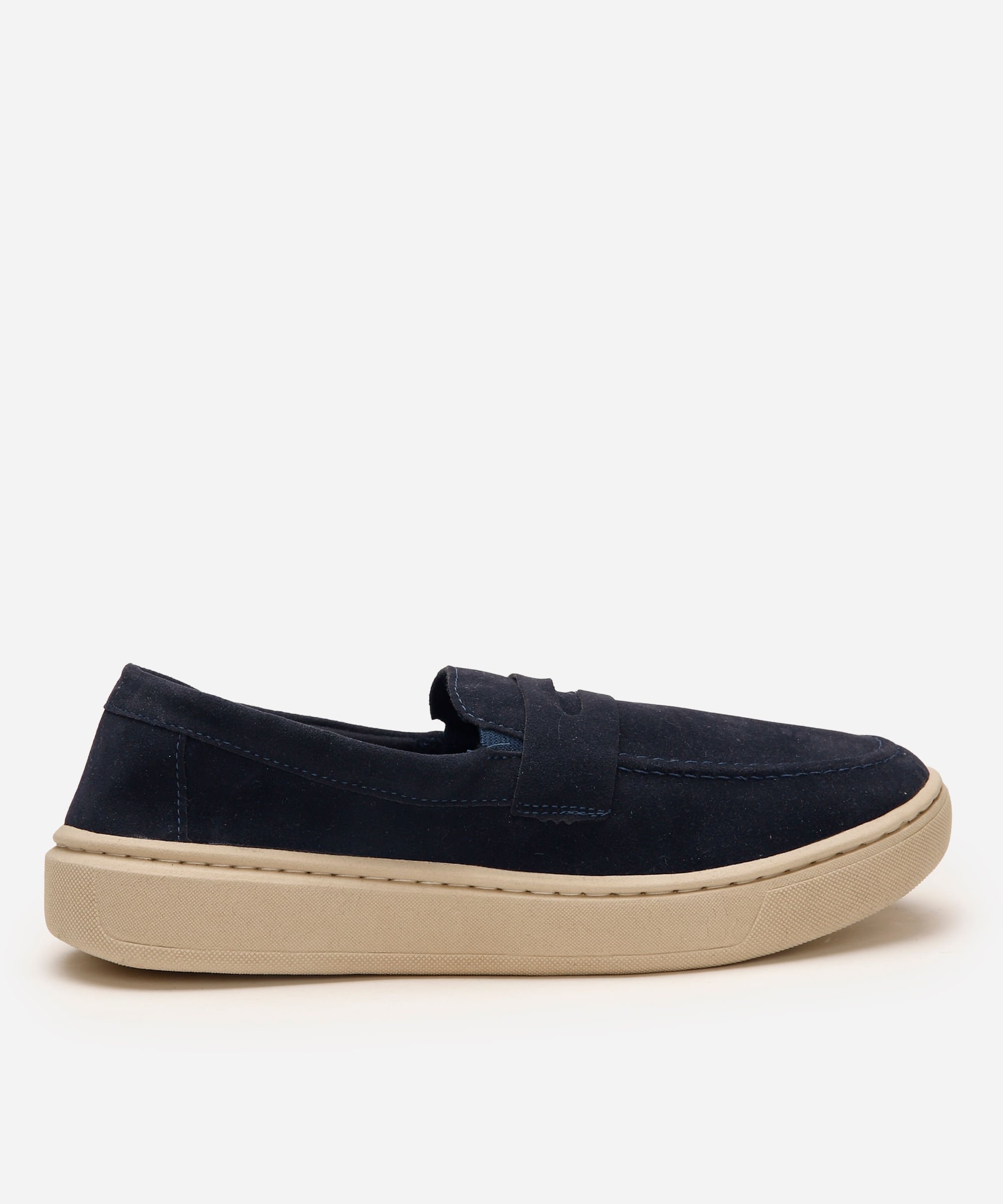 mocassim pespontado texturizado oneself azul