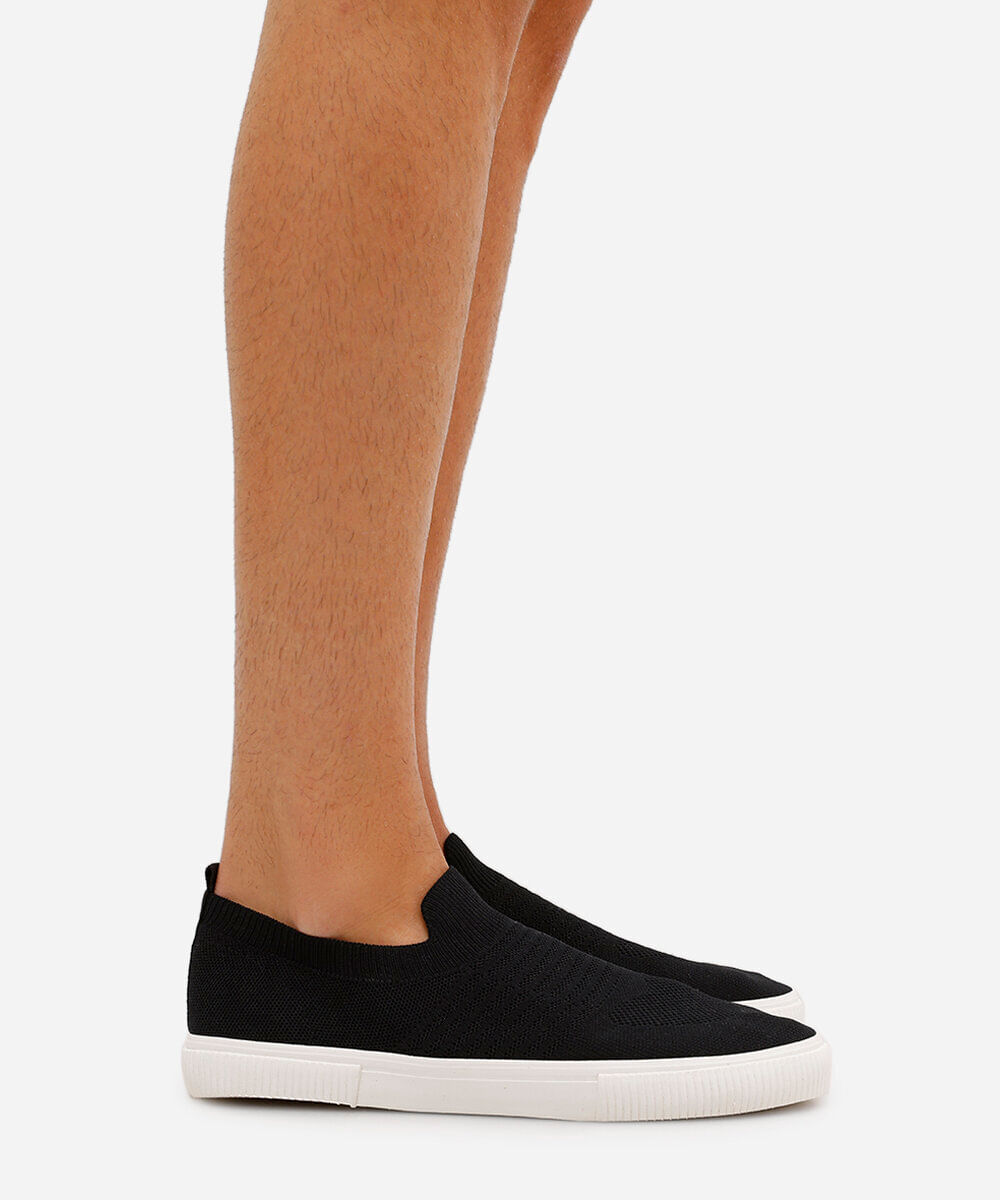 tênis casual masculino calce fácil oneself preto