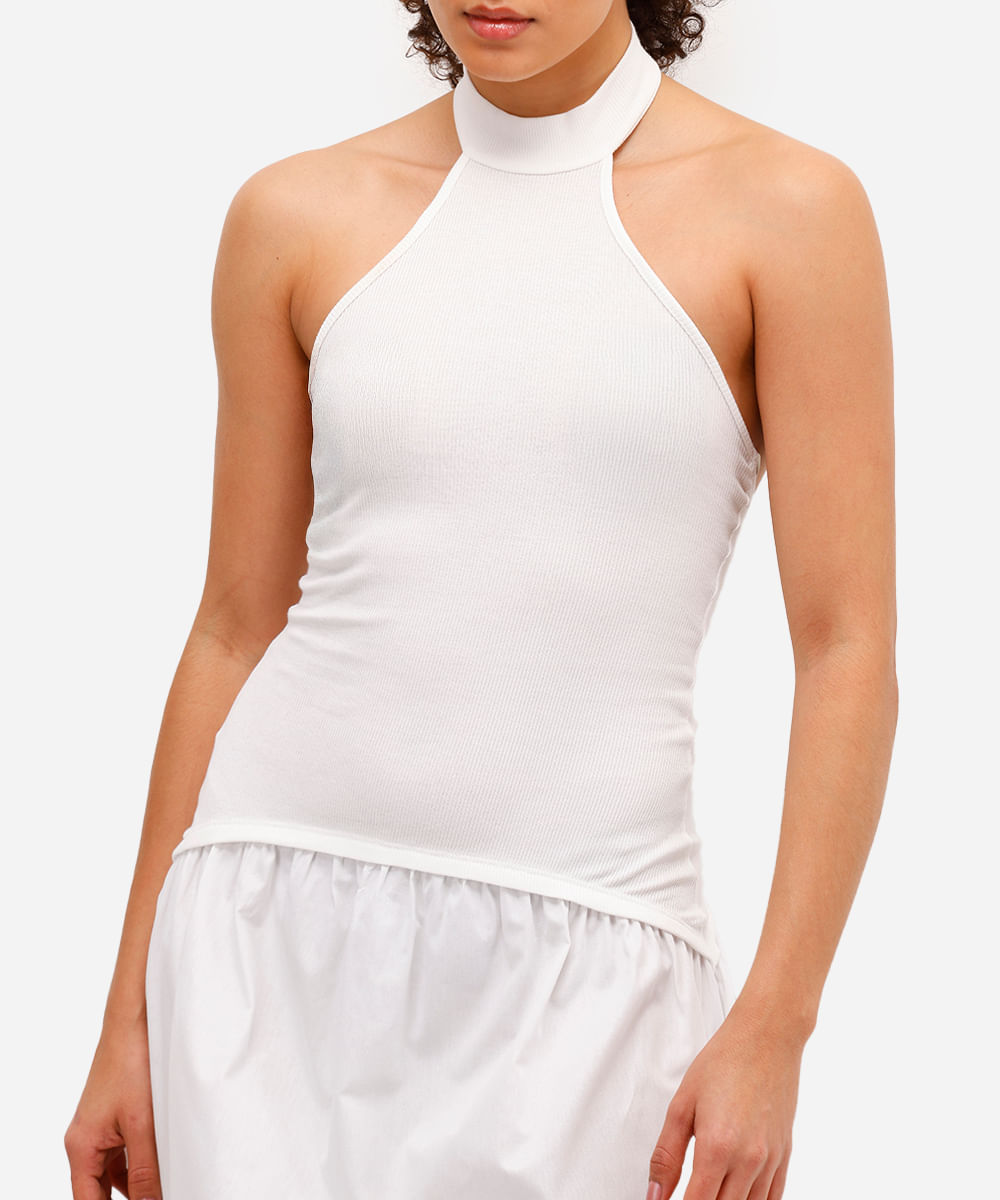 vestido midi feminino frente única de algodão off white