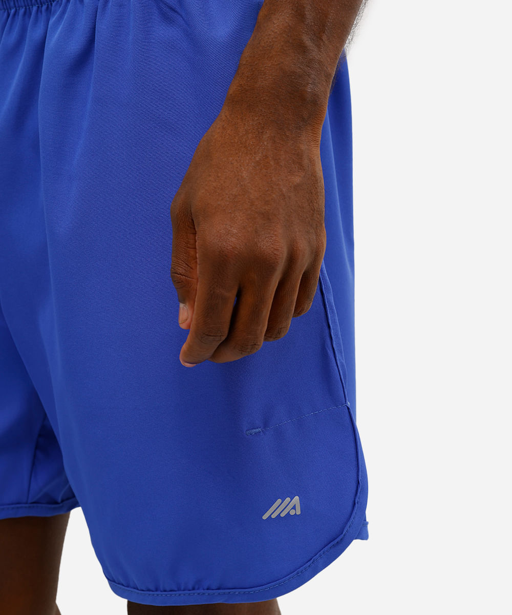 short masculino esportivo azul