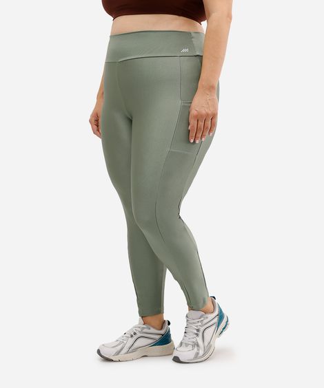 calça legging feminina esportiva plus size verde