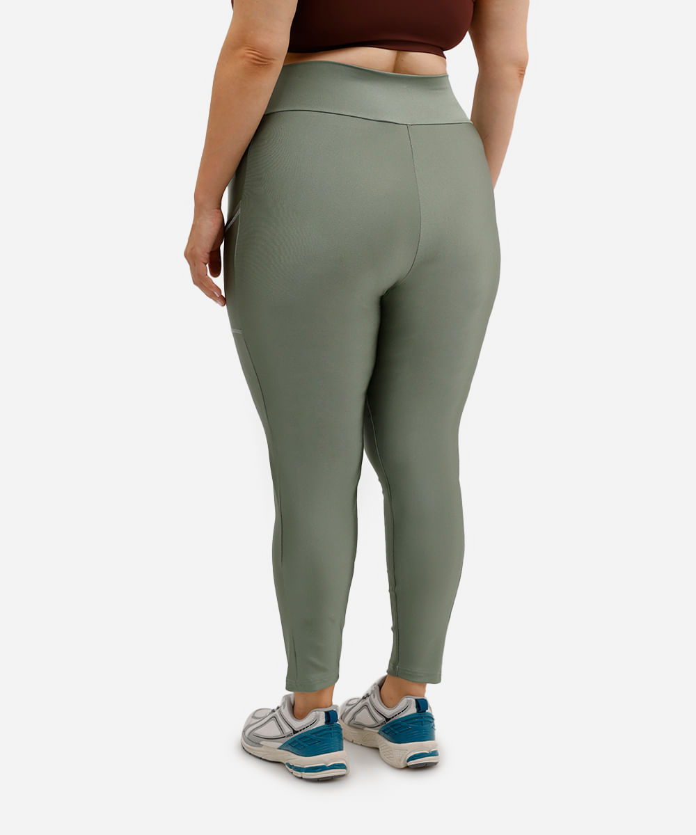 calça legging feminina esportiva plus size verde