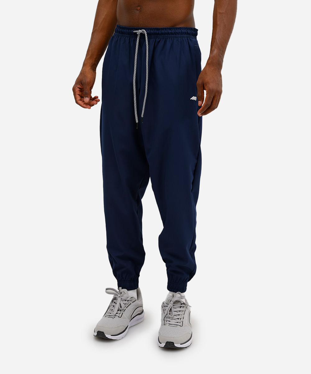 calça jogger masculina esportiva com bolsos azul