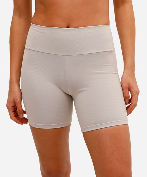 bermuda feminina esportiva ace bege
