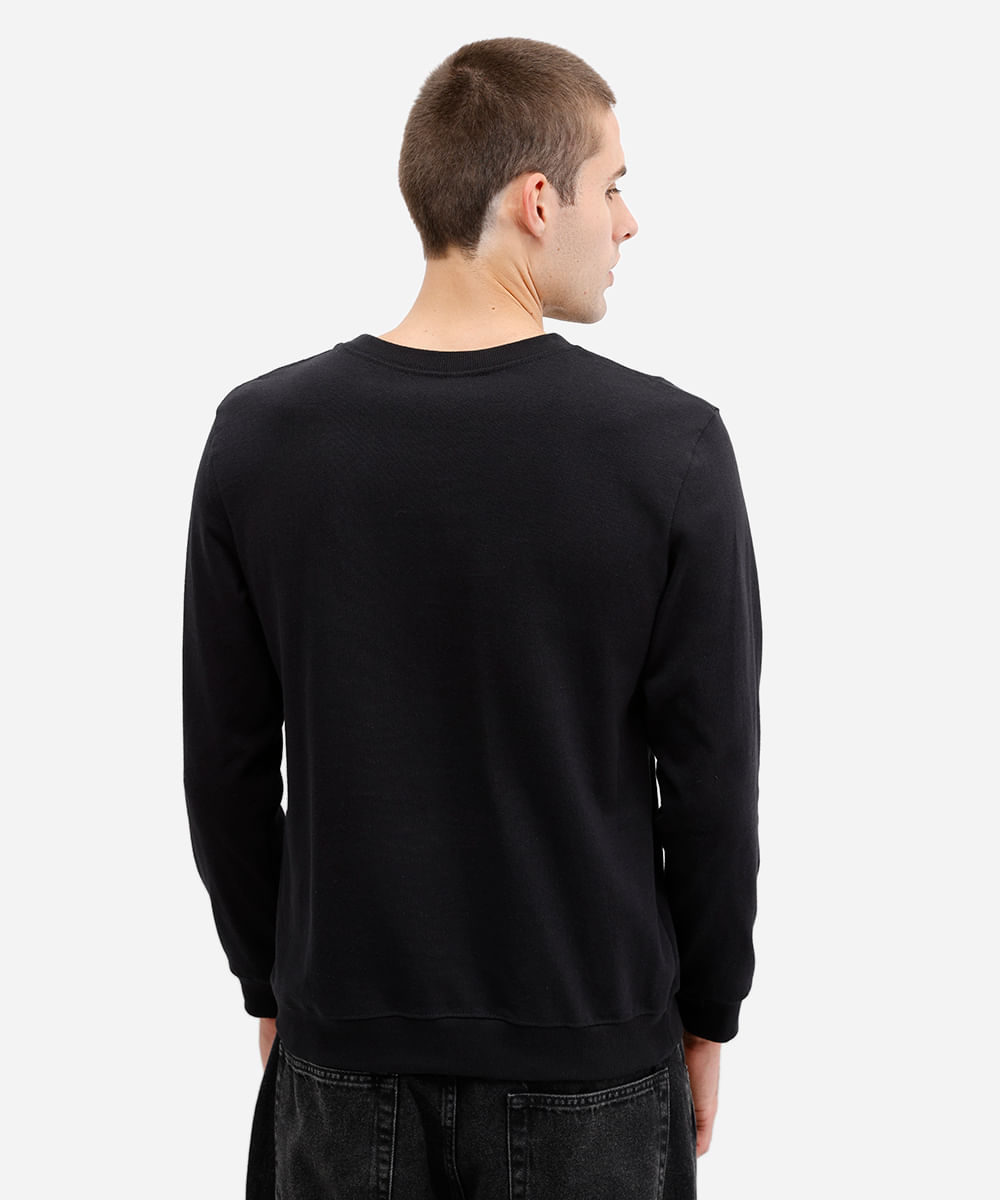 camiseta masculina de algodão bordado paradise preta