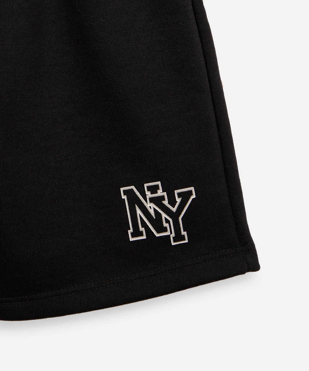 conjunto curto infantil de algodão nyc verde