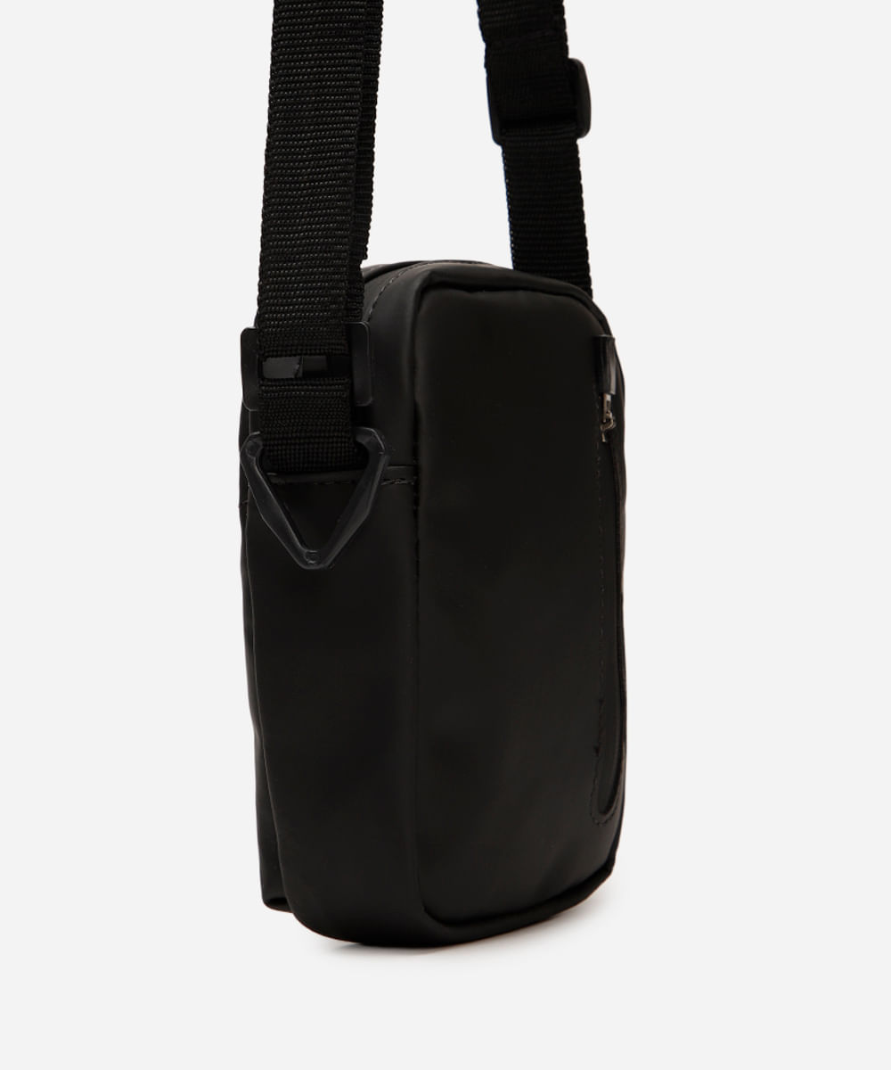 bolsa shoulder masculina transversal preta