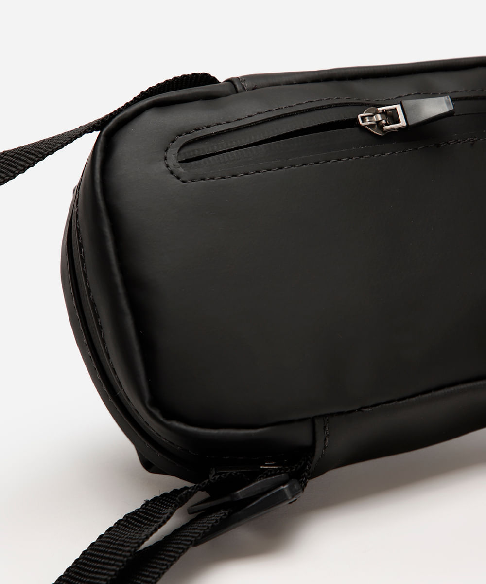 bolsa shoulder masculina transversal preta