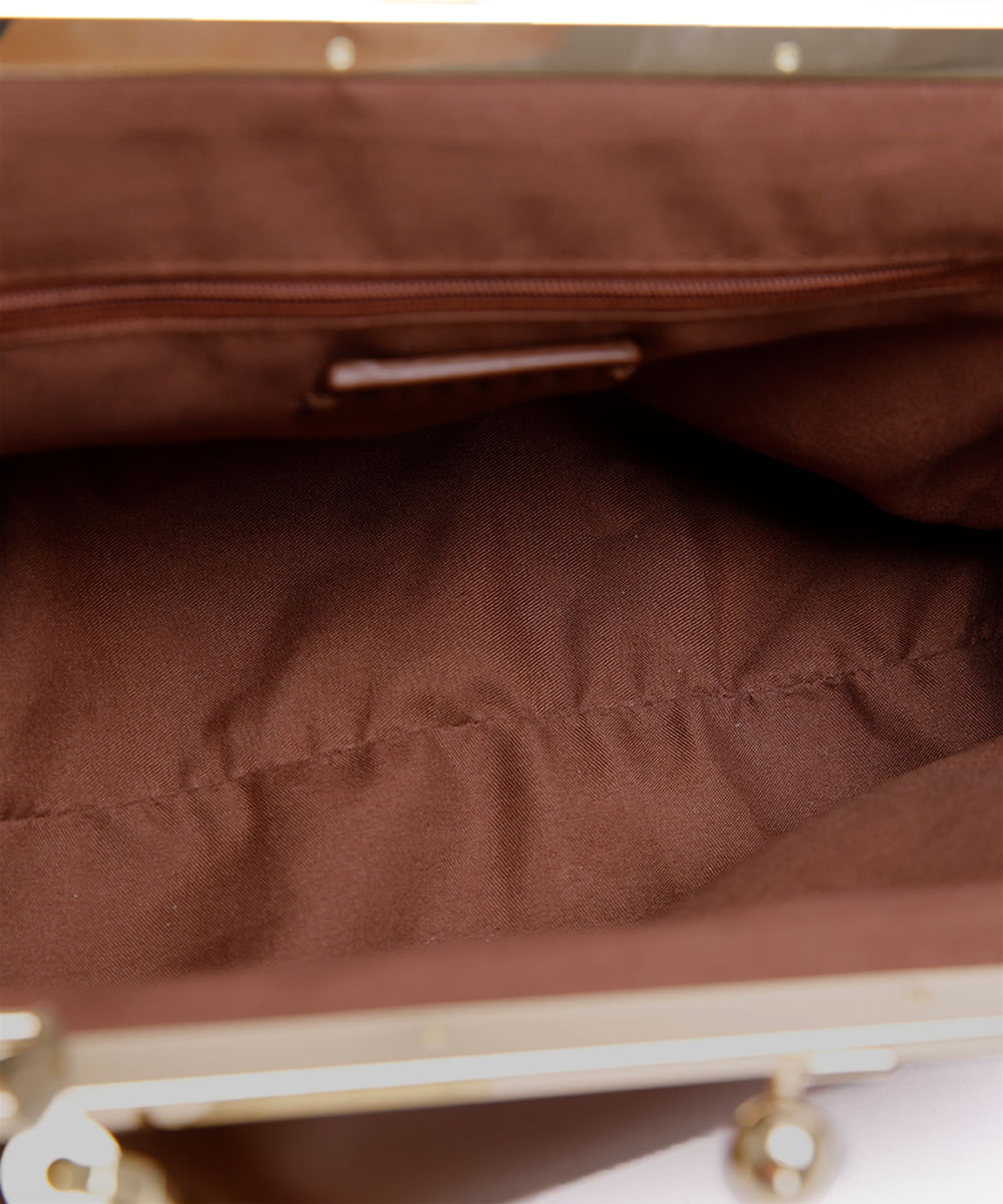 bolsa clutch com alça removível mindset marrom