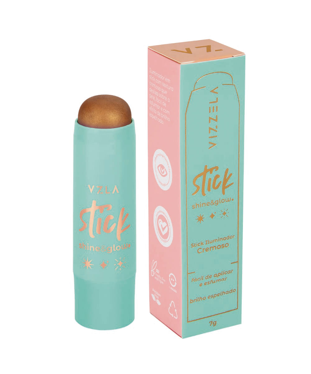 iluminador stick vizzela shine e glow 04 7g