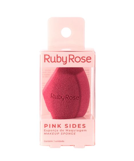 esponja para maquiagem ruby rose pink sides