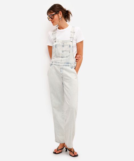 jardineira feminina jeans azul