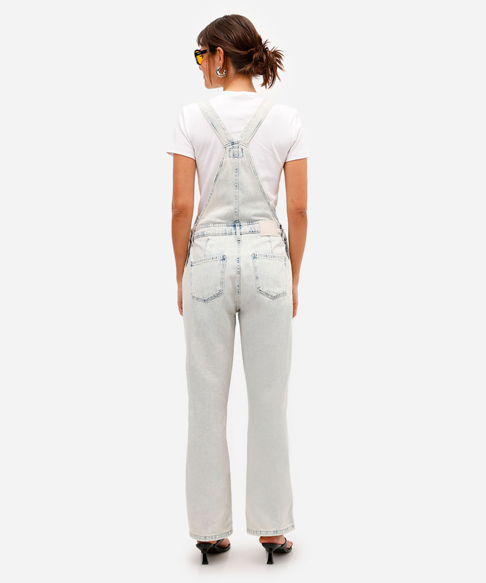 jardineira feminina jeans azul