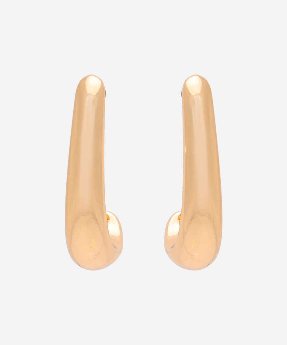 brinco alongado dourado