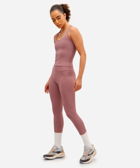 calça legging com bolso esportiva rosa