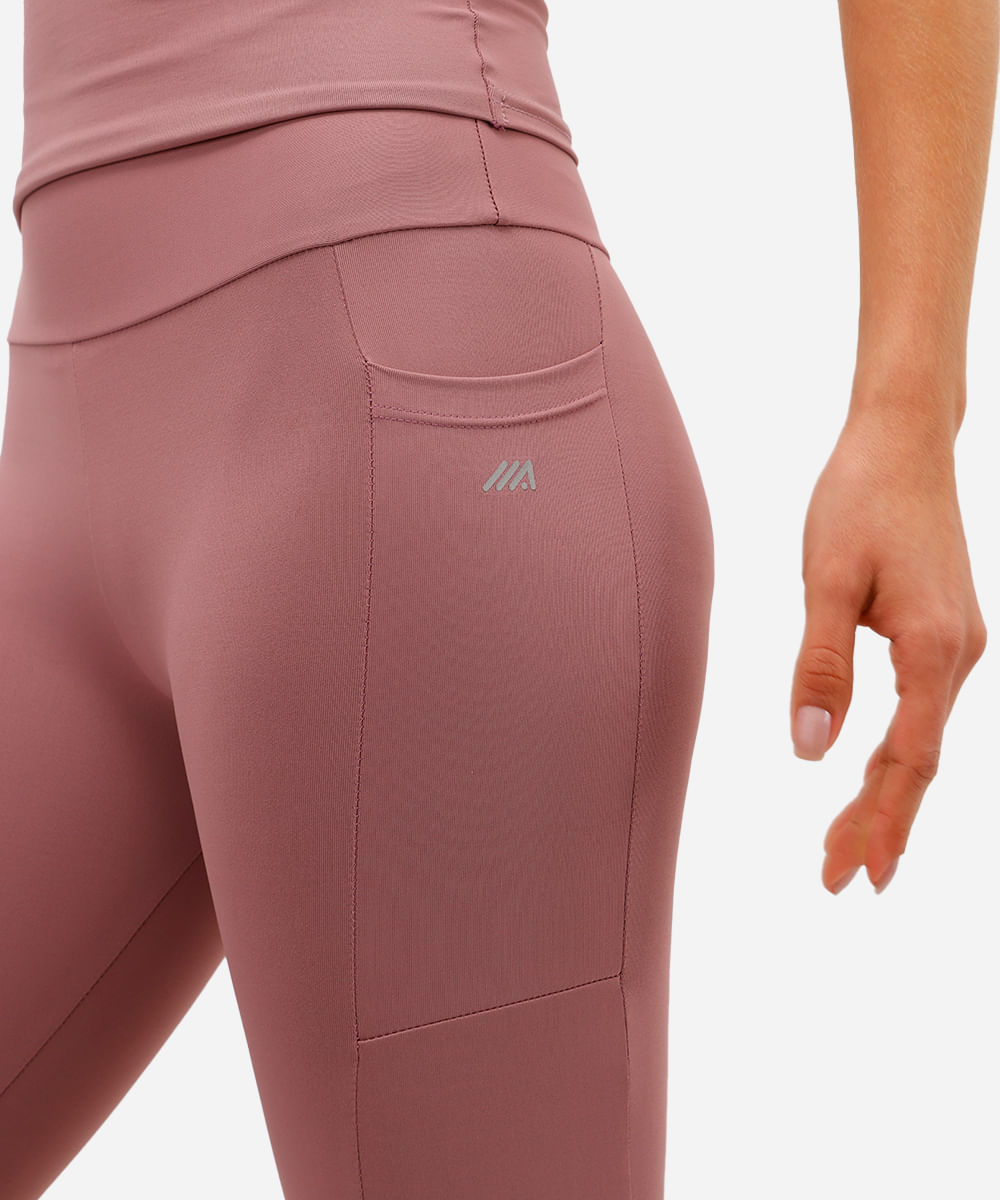 calça legging com bolso esportiva rosa