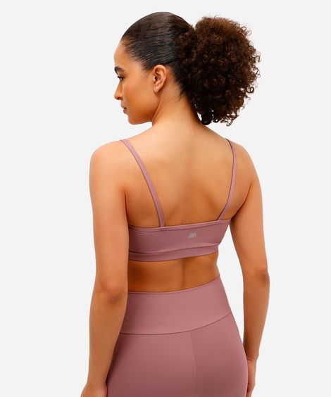top feminino esportivo com bojo removível rosa