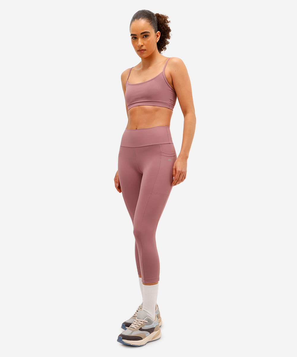 top feminino esportivo com bojo removível rosa