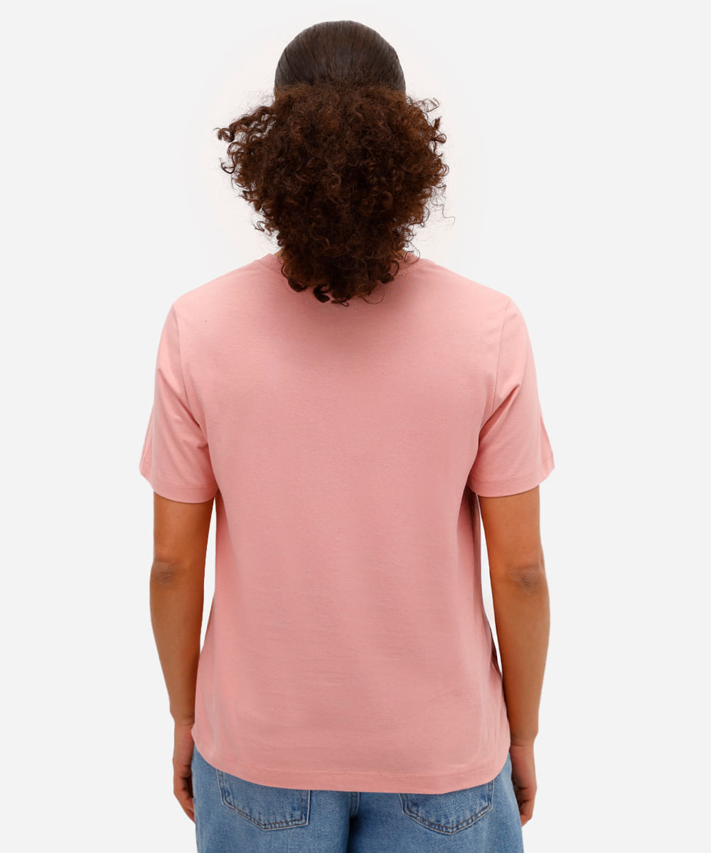 camiseta feminina de algodão manga curta harry potter rosa