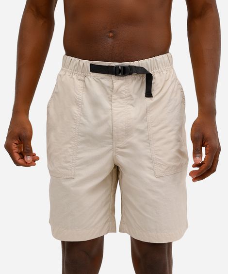 short boardshort masculino de poliamida  bege