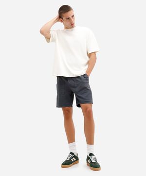 bermuda jogger masculina de sarja cinza