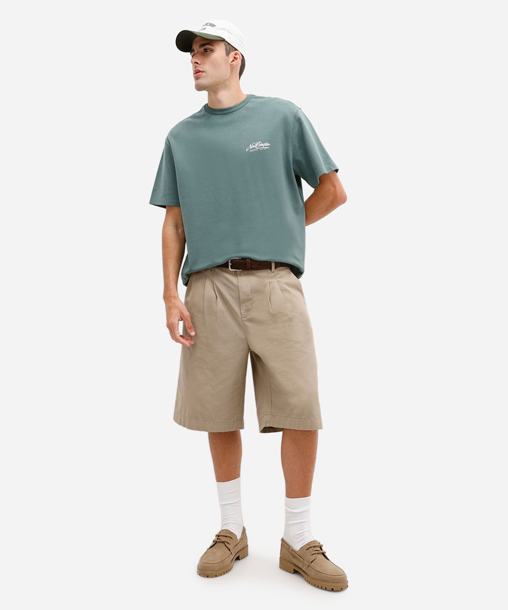 camiseta masculina com algodão new chapter verde