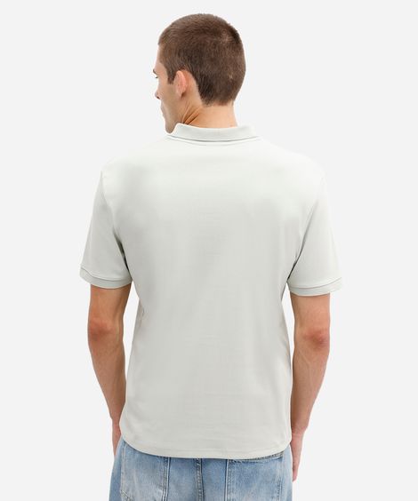 polo masculina de algodão peruano manga curta verde