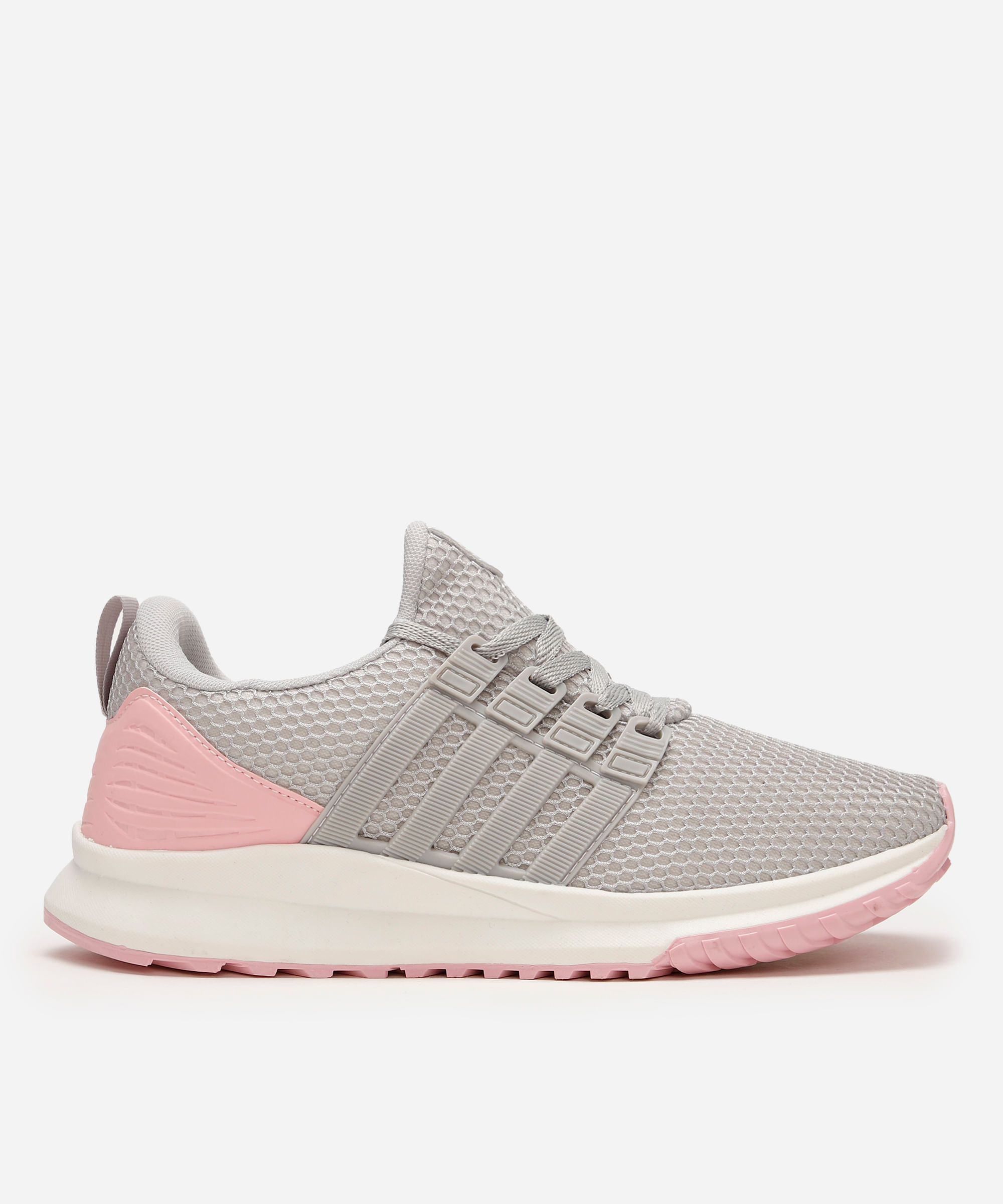 tênis esportivo feminino texturizado cinza