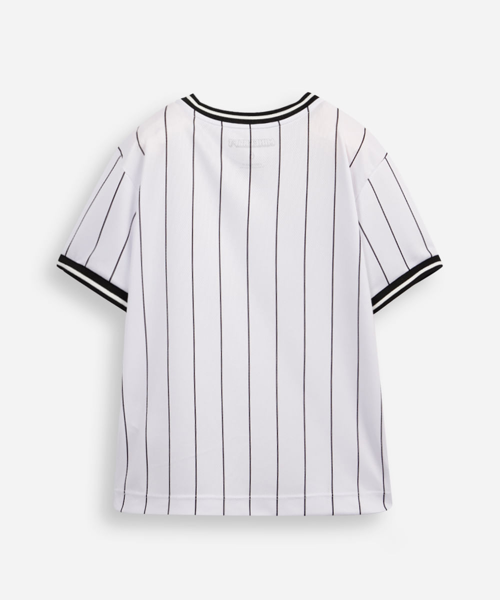 camiseta esportiva infantil minecraft off white