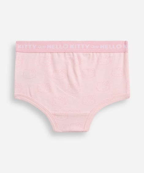 kit de 2 calcinhas infantis biquíni hello kitty rosa