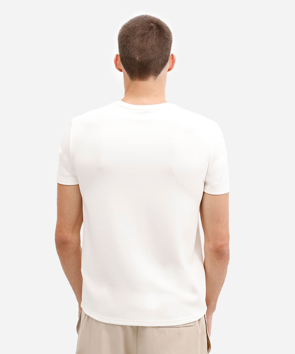 camiseta slim masculina de modal esportiva ace básica branca