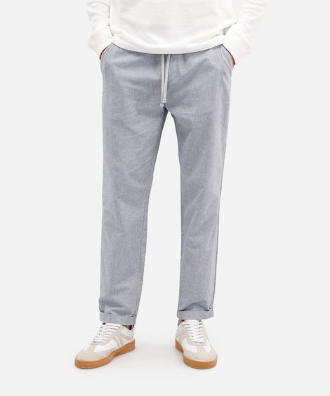 calça jogger masculina de algodão texturizada  azul