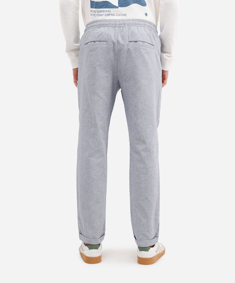 calça jogger masculina de algodão texturizada  azul