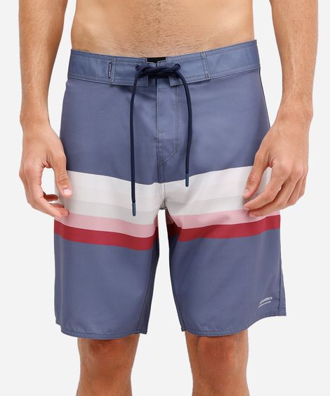 short boardshort masculino listrado azul