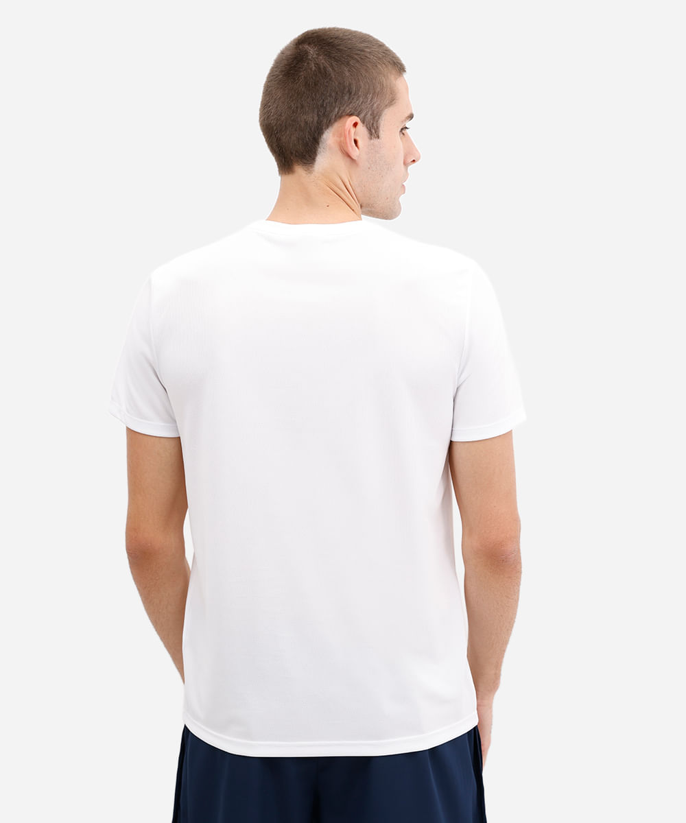 camiseta masculina esportiva camuflada branca