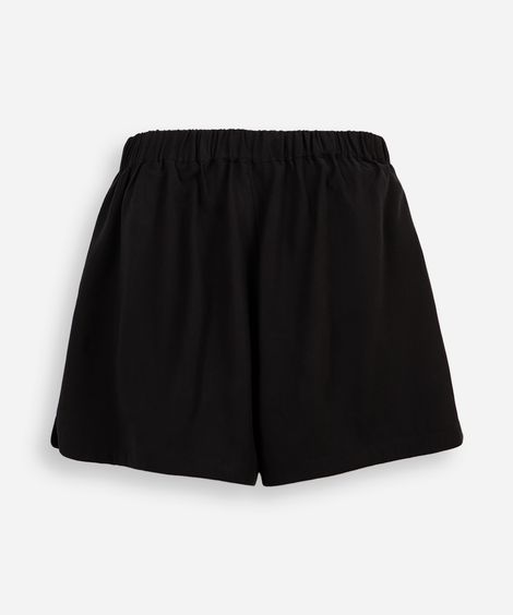 short de alfaiataria juvenil com nervura - preto