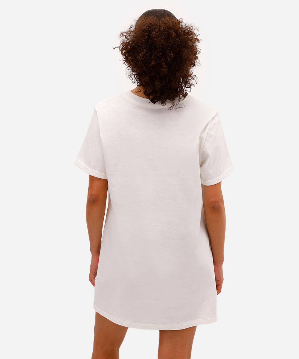 camisola feminina de algodão hello kitty off white