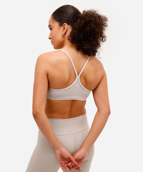 top alça fina bojo removível esportivo ace bege
