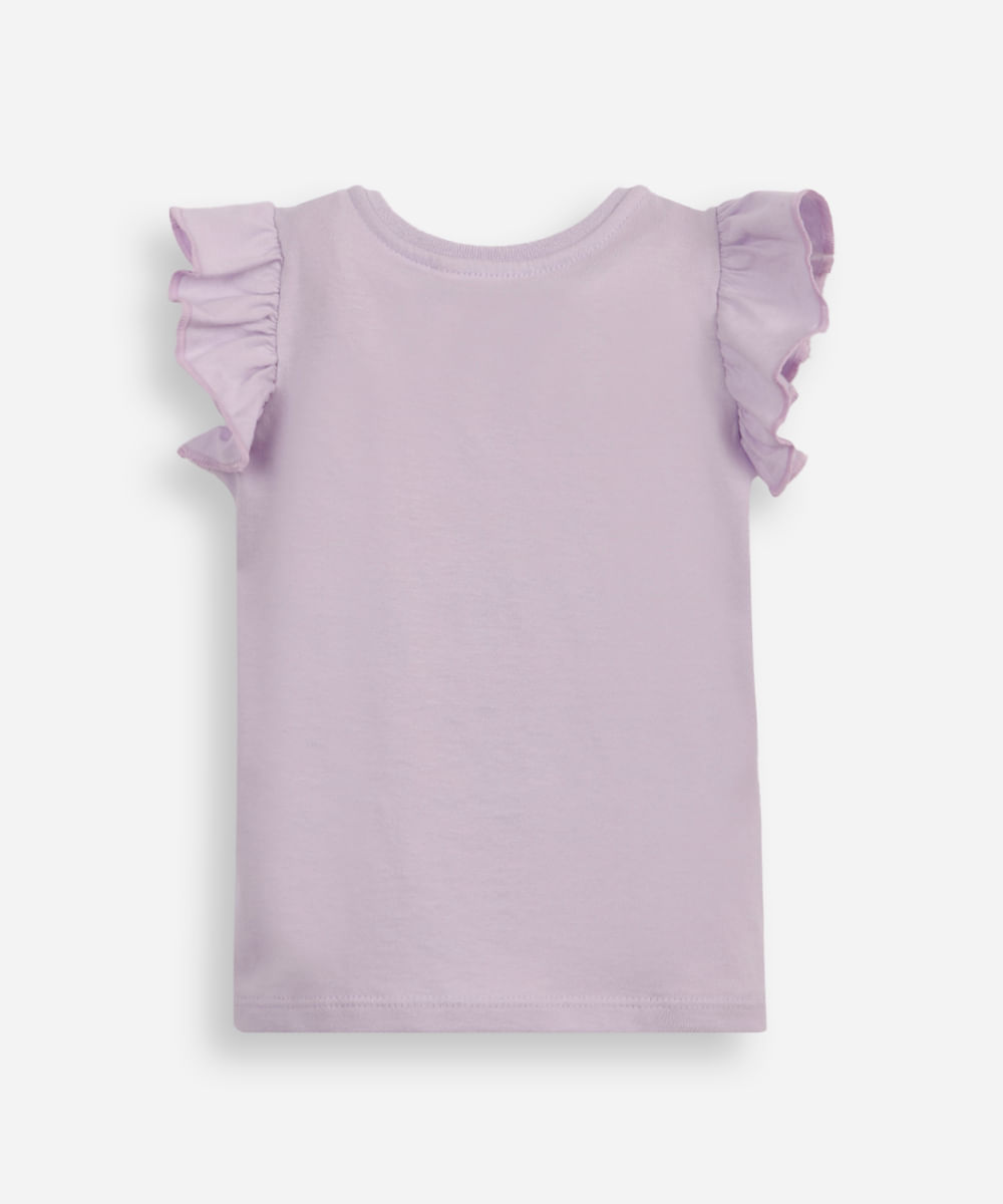 blusa infantil de algodão hello kitty lilás