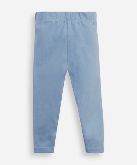 calça legging infantil com glitter azul