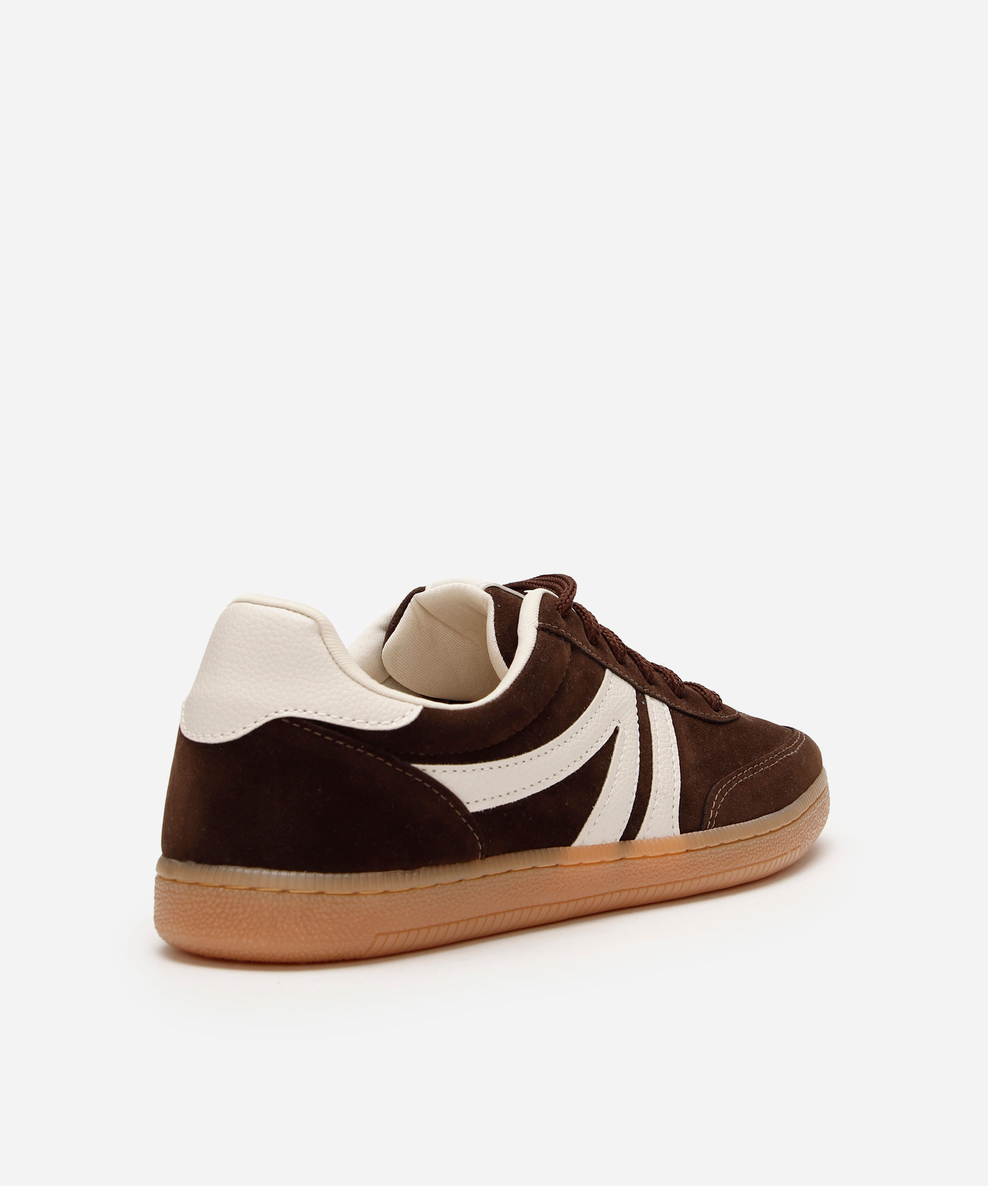 tênis bossa com recortes bicolor ace marrom