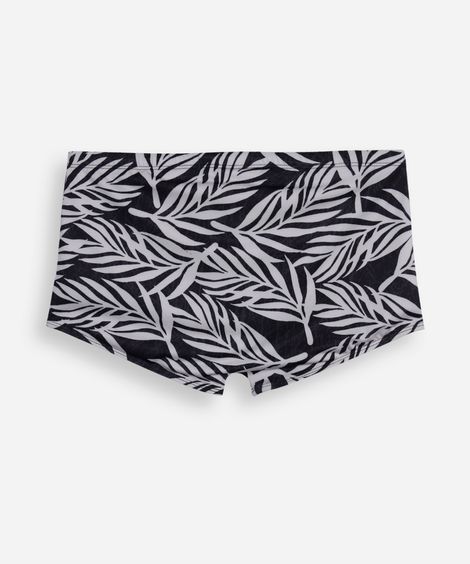 sunga boxer folhagem proteção uv preto