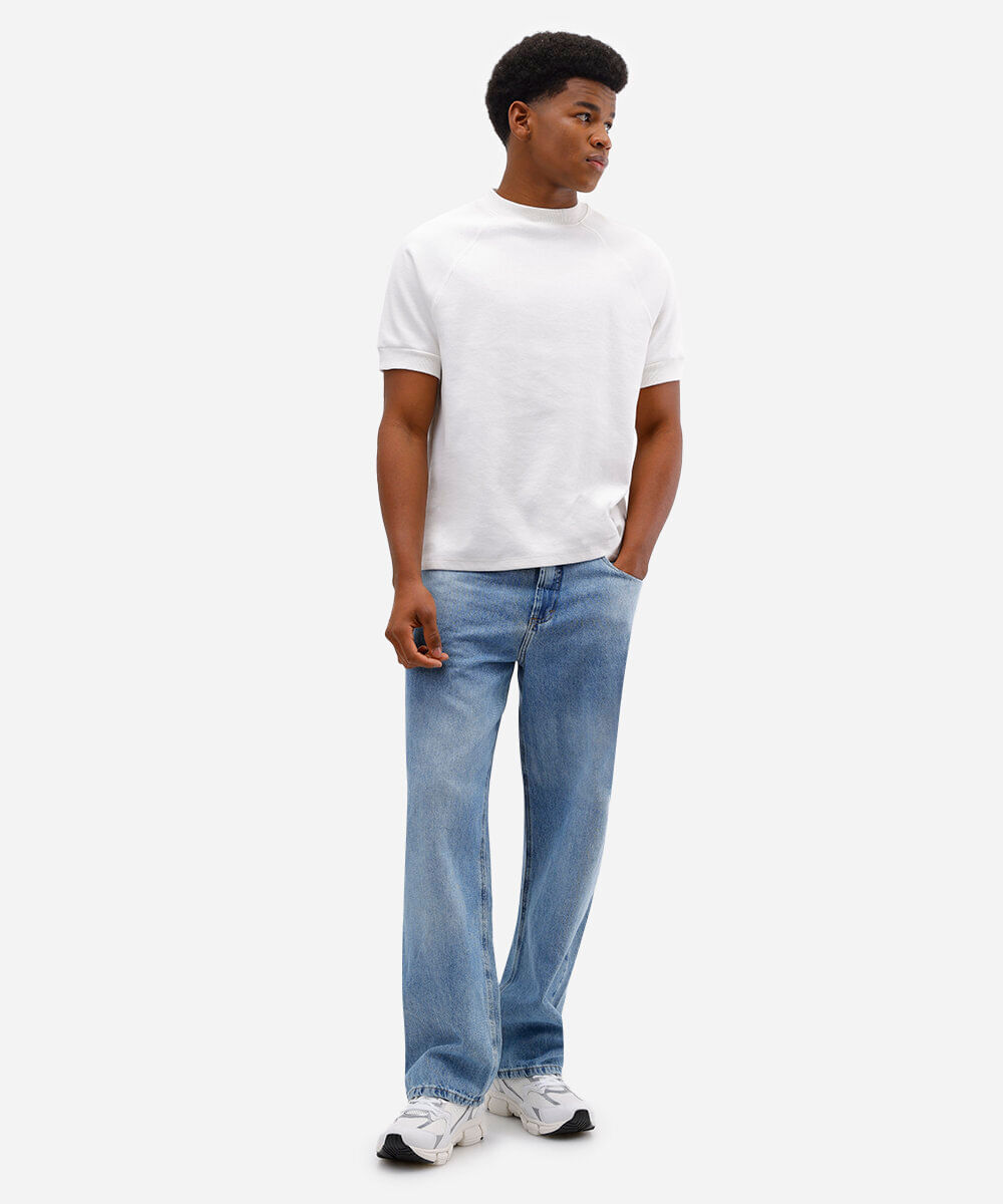 calça baggy masculina jeans azul