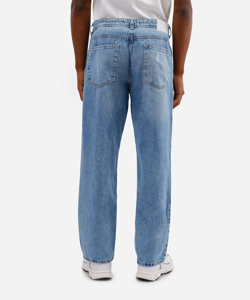 calça baggy masculina jeans azul