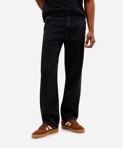 calça baggy masculina jeans preta