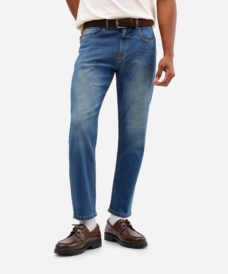 calça slim masculina jeans azul