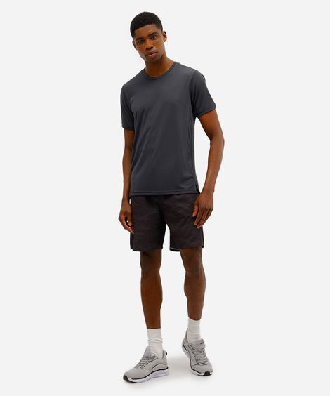 bermuda esportiva masculina camuflada preta