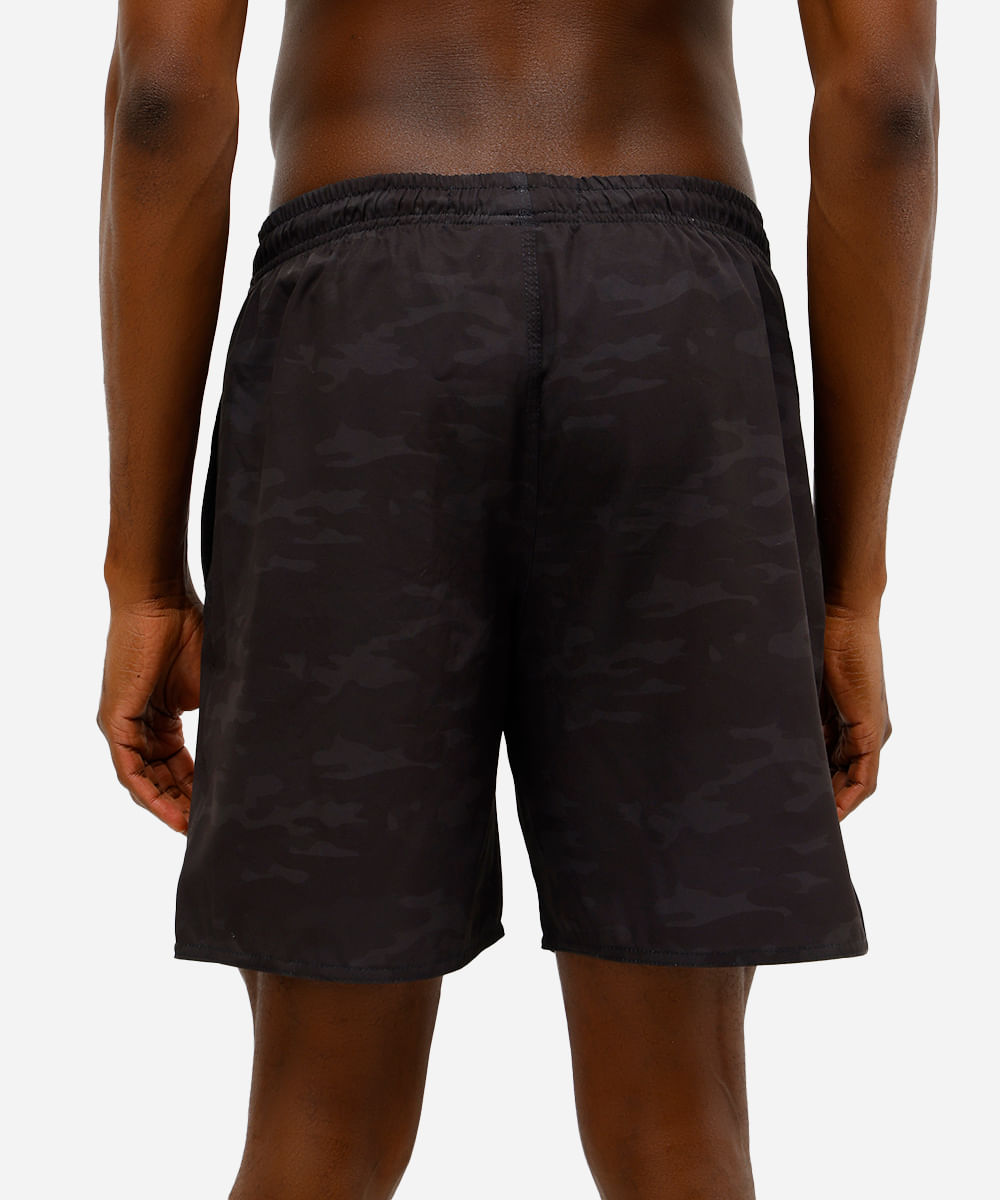 bermuda esportiva masculina camuflada preta